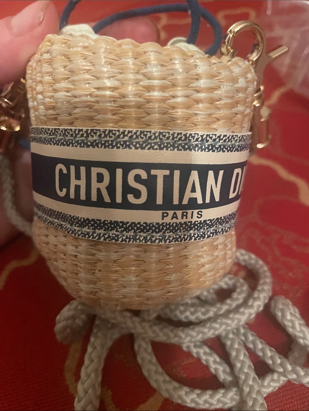 Dior Natural Woven Candle Holder with Branded Band - Beige - Picture 13 of 17